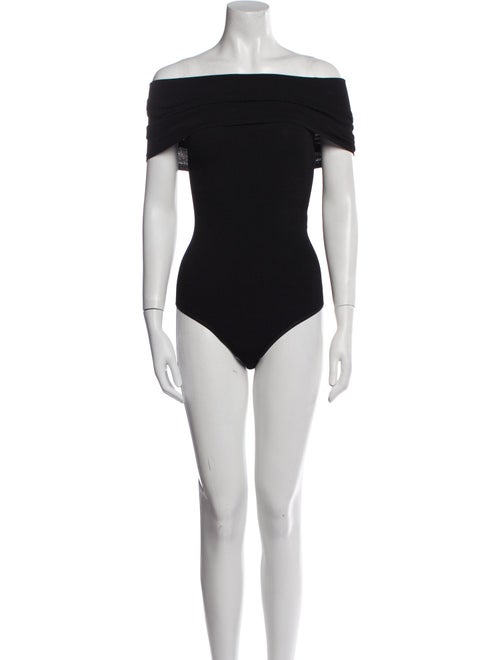 Alaïa Off-The-Shoulder Short Sleeve Bodysuit