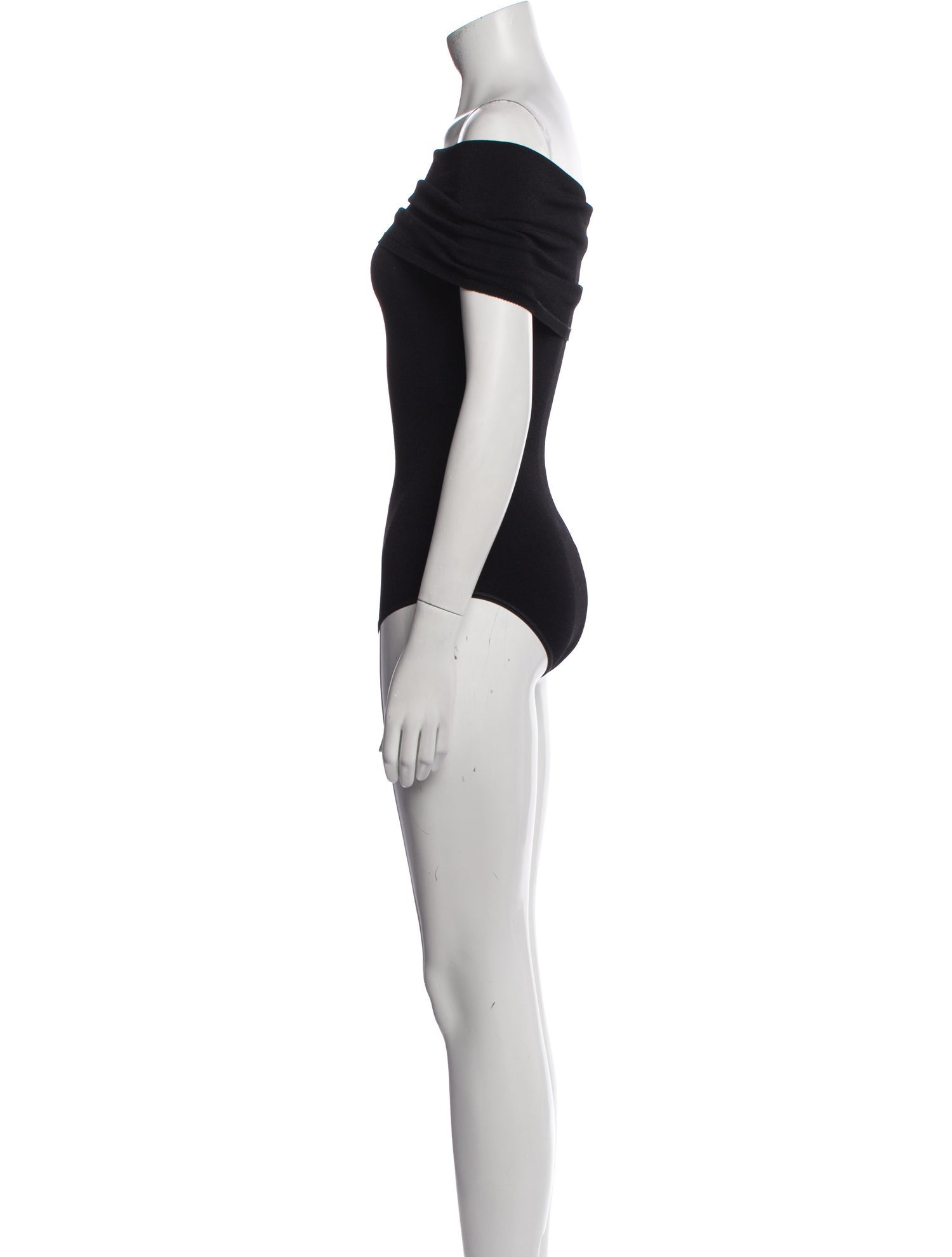 Alaïa Off-The-Shoulder Short Sleeve Bodysuit