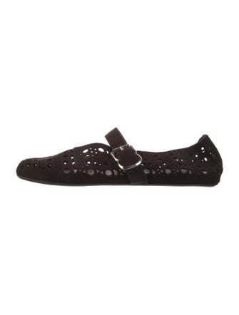 Alaïa Vienne Suede Mary Jane Flats