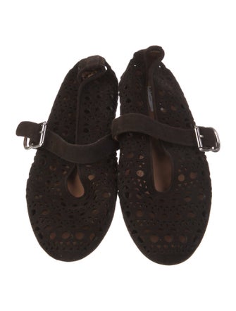 Alaïa Vienne Suede Mary Jane Flats