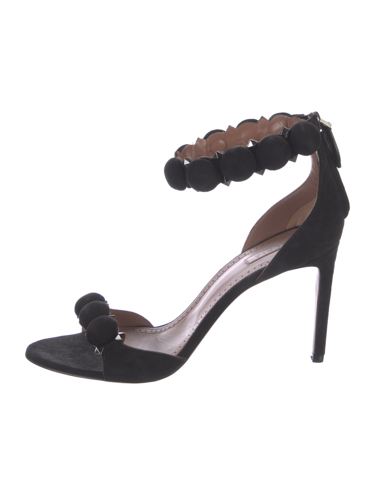 Alaïa Suede Studded Accents Sandals