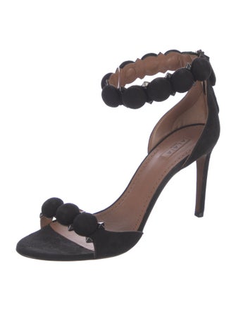 Alaïa Suede Studded Accents Sandals