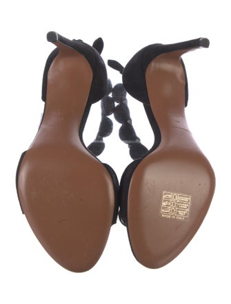 Alaïa Suede Studded Accents Sandals