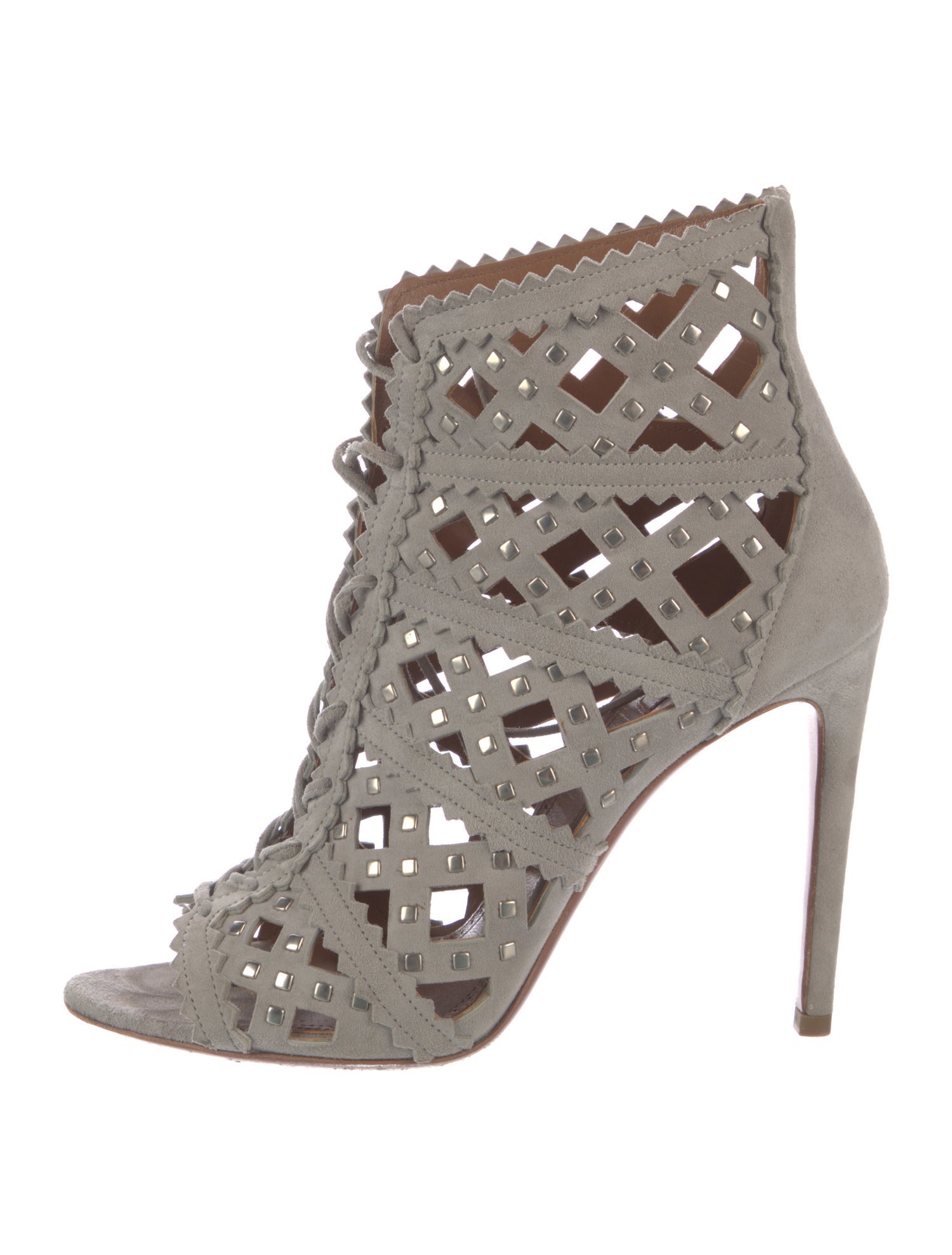 Alaïa Suede Cutout Accent Pumps