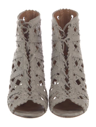 Alaïa Suede Cutout Accent Pumps