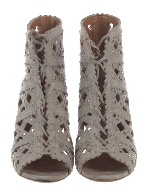 Alaïa Suede Cutout Accent Pumps