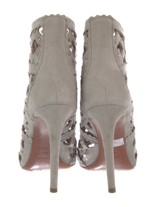 Alaïa Suede Cutout Accent Pumps
