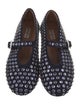 Alaïa Suede Crystal Embellishments Mary Jane Flats