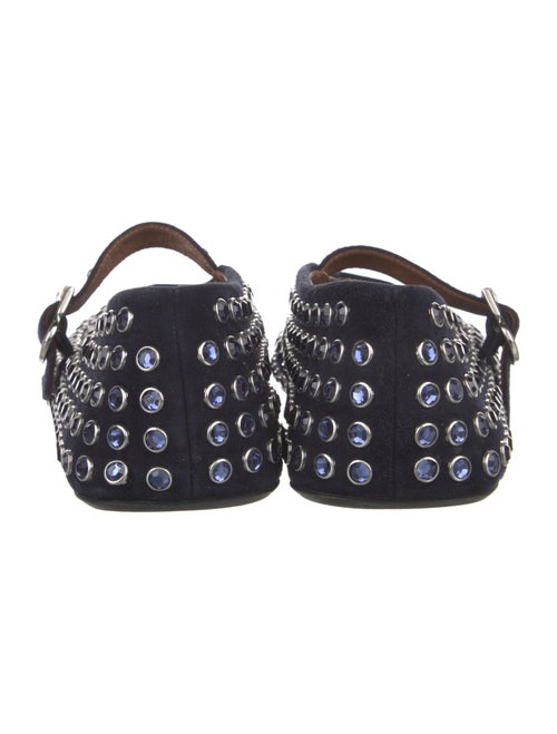 Alaïa Suede Crystal Embellishments Mary Jane Flats