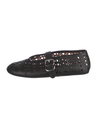 Alaïa Leather Lasercut Accents Moccasins