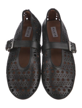 Alaïa Leather Lasercut Accents Moccasins
