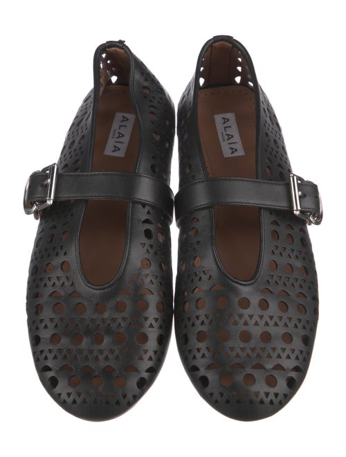 Alaïa Leather Lasercut Accents Moccasins