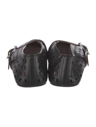 Alaïa Leather Lasercut Accents Moccasins