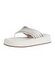Alaïa Leather Lasercut Accents Flip Flops