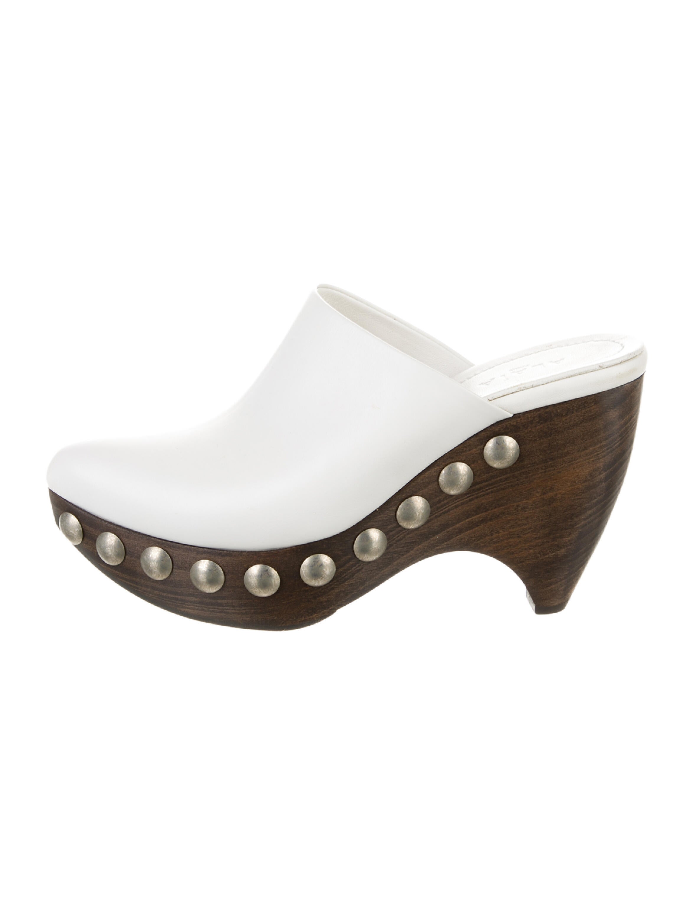 Alaïa Leather Studded Accents Mules