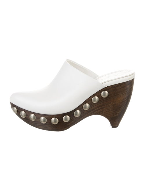 Alaïa Leather Studded Accents Mules