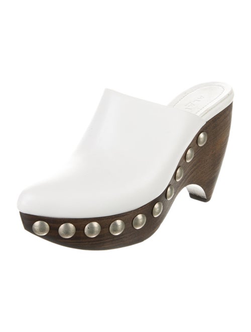 Alaïa Leather Studded Accents Mules