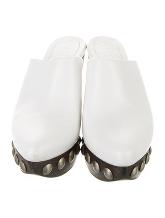 Alaïa Leather Studded Accents Mules