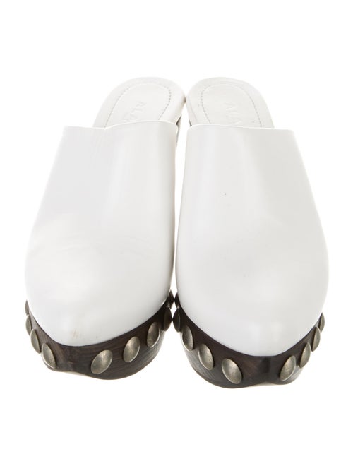 Alaïa Leather Studded Accents Mules