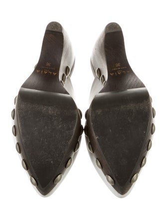 Alaïa Leather Studded Accents Mules