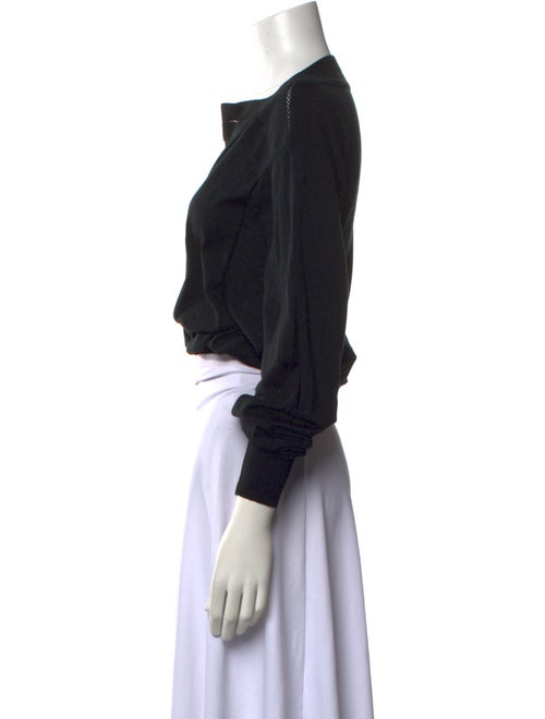 Alaïa Wool Bateau Neckline Crop Top