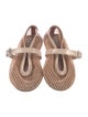 Alaïa Mesh Leather Trim Embellishment Mary Jane Flats