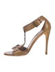 Alaïa Patent Leather T-Strap Sandals