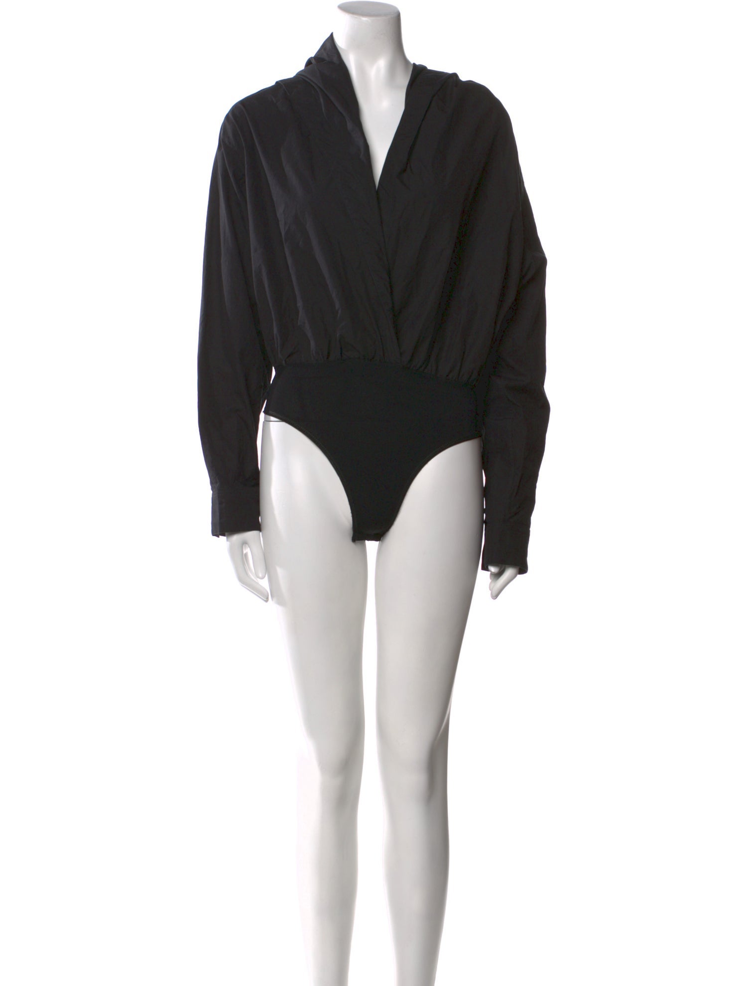 Alaïa V-Neck Long Sleeve Bodysuit