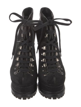 Alaïa Suede Combat Boots