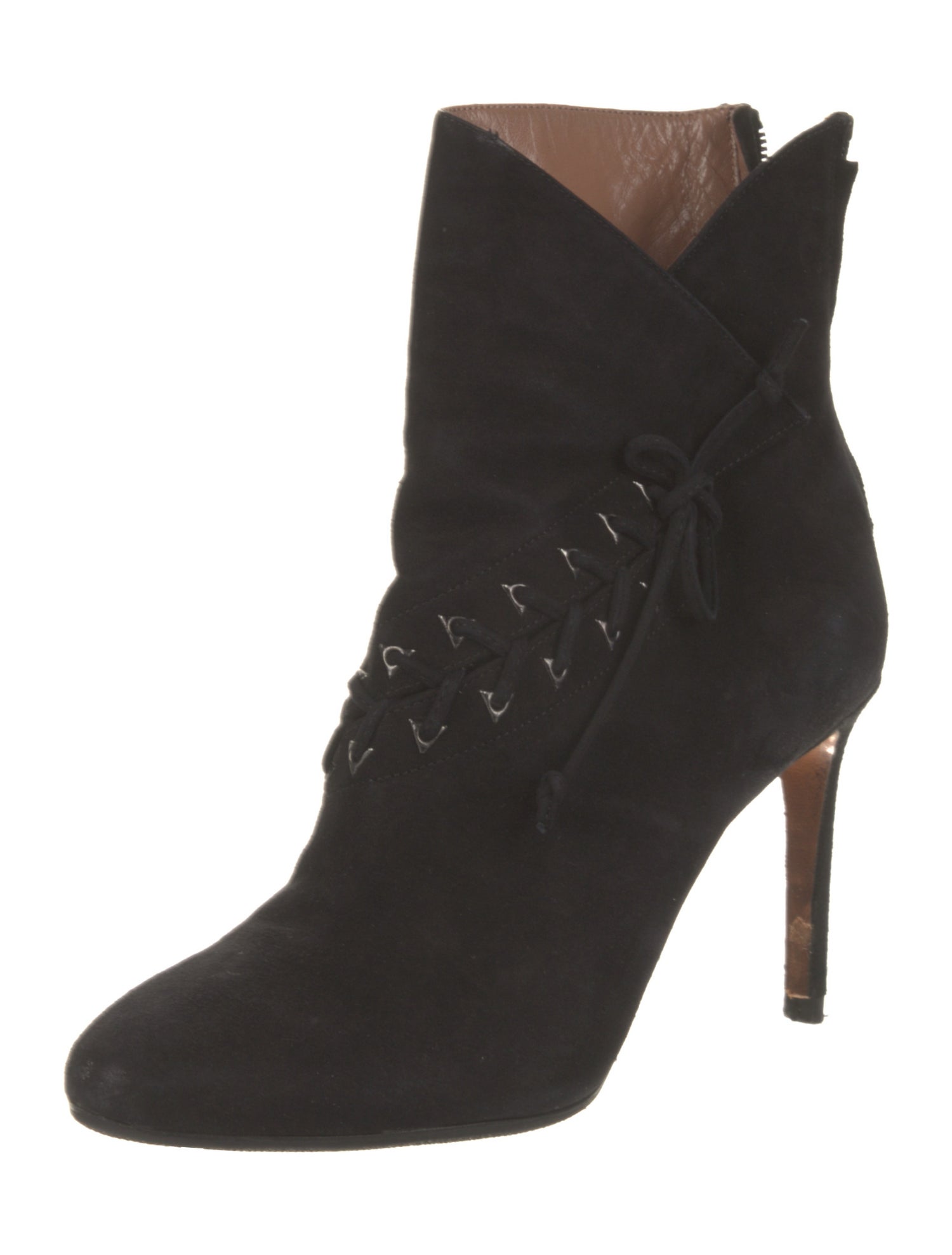 Alaïa Suede Lace-Up Boots