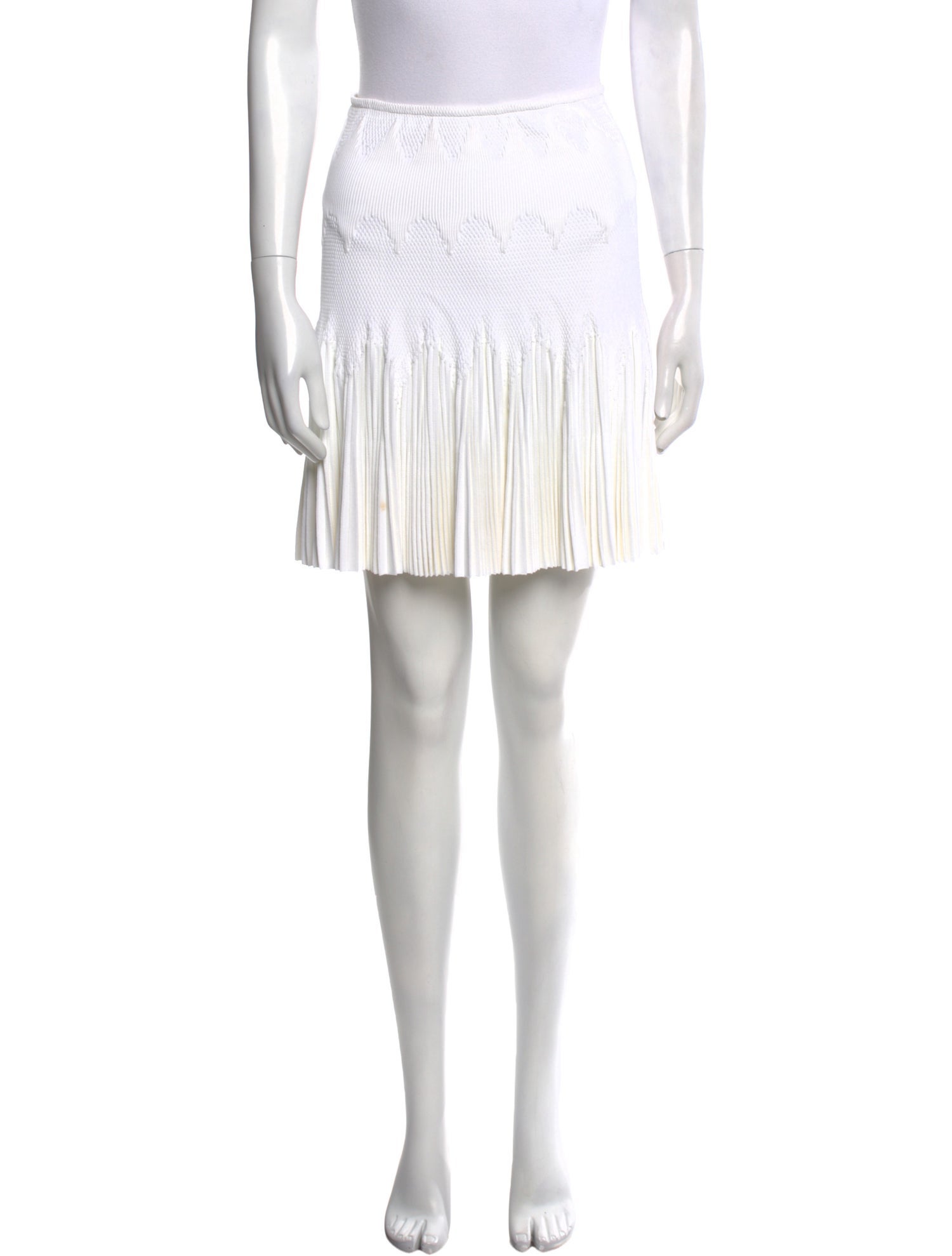Alaïa Pleated Accents Mini Skirt