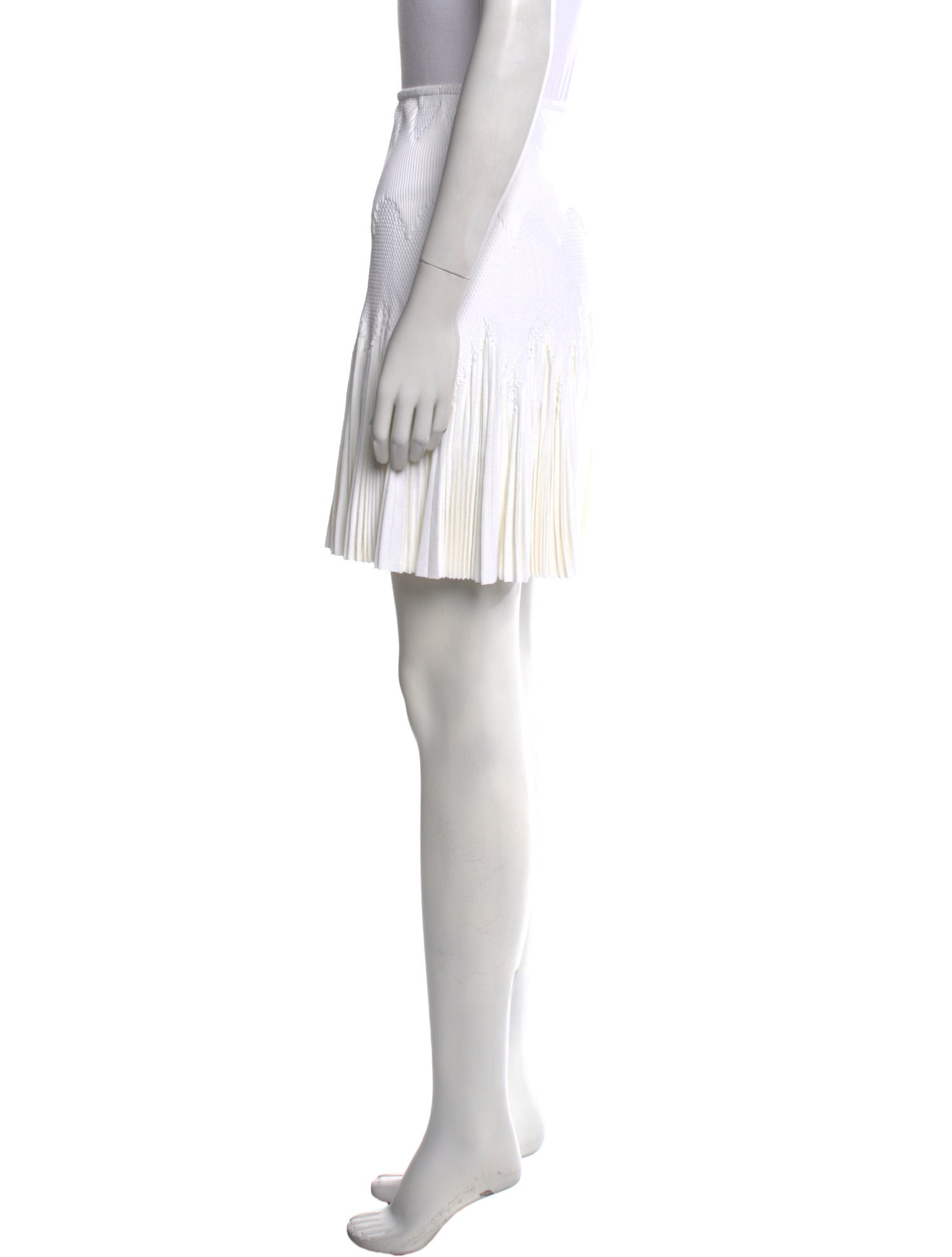 Alaïa Pleated Accents Mini Skirt