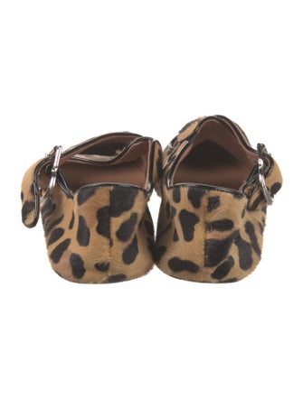 Alaïa Ponyhair Animal Print Mary Jane Flats