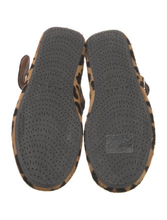Alaïa Ponyhair Animal Print Mary Jane Flats