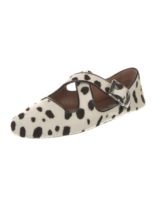 Alaïa Ponyhair Animal Print Mary Jane Flats