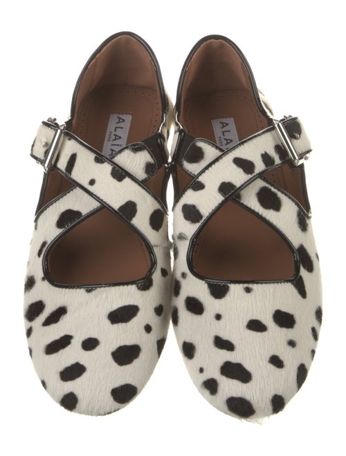 Alaïa Ponyhair Animal Print Mary Jane Flats