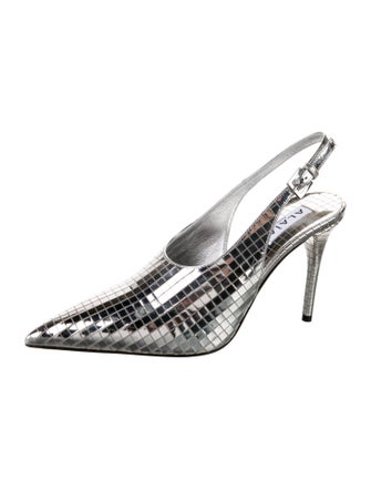 Alaïa Leather Printed Slingback Pumps