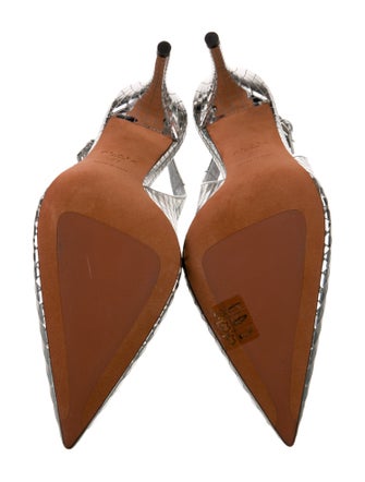 Alaïa Leather Printed Slingback Pumps