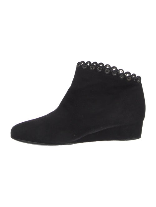 Alaïa Suede Eyelet Trim Boots