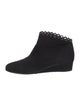 Alaïa Suede Eyelet Trim Boots
