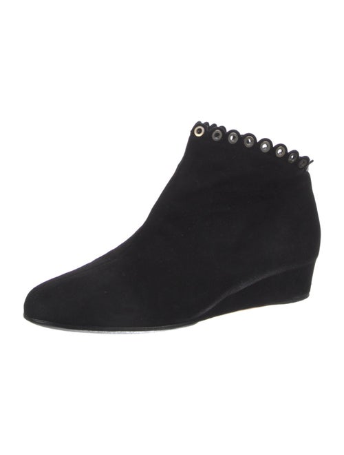 Alaïa Suede Eyelet Trim Boots