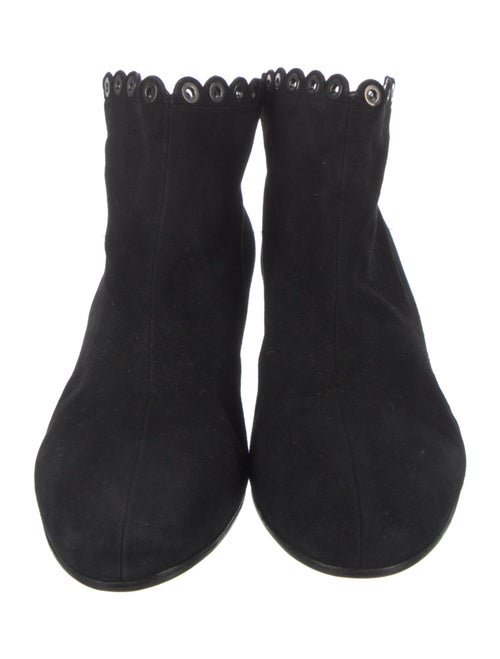 Alaïa Suede Eyelet Trim Boots
