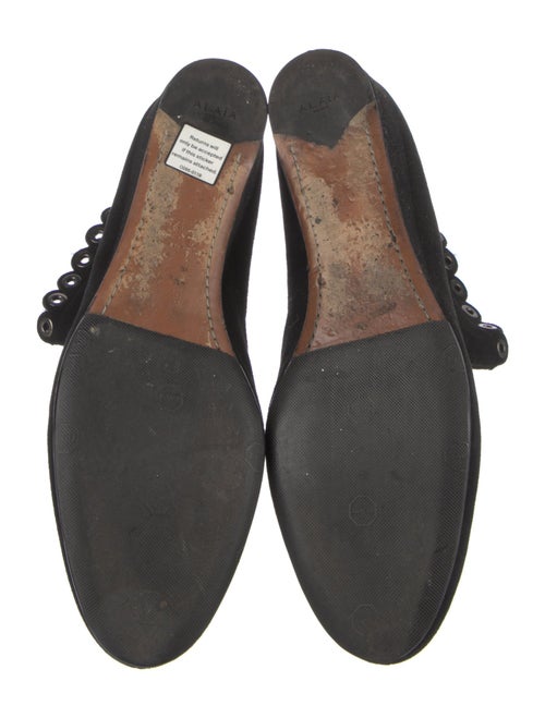 Alaïa Suede Eyelet Trim Boots