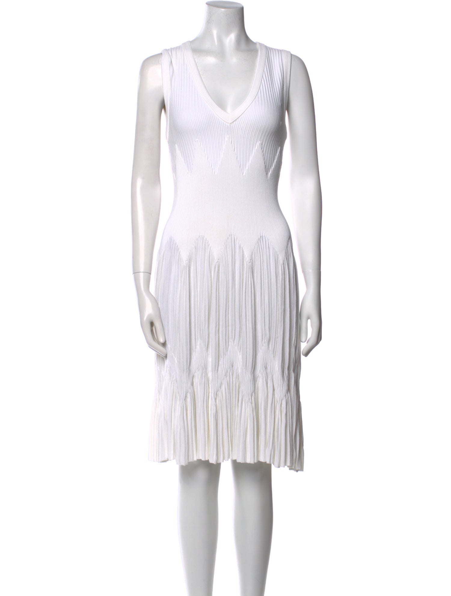 Alaïa Striped Knee-Length Dress