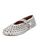 Alaïa Leather Crystal Embellishments Mary Jane Flats