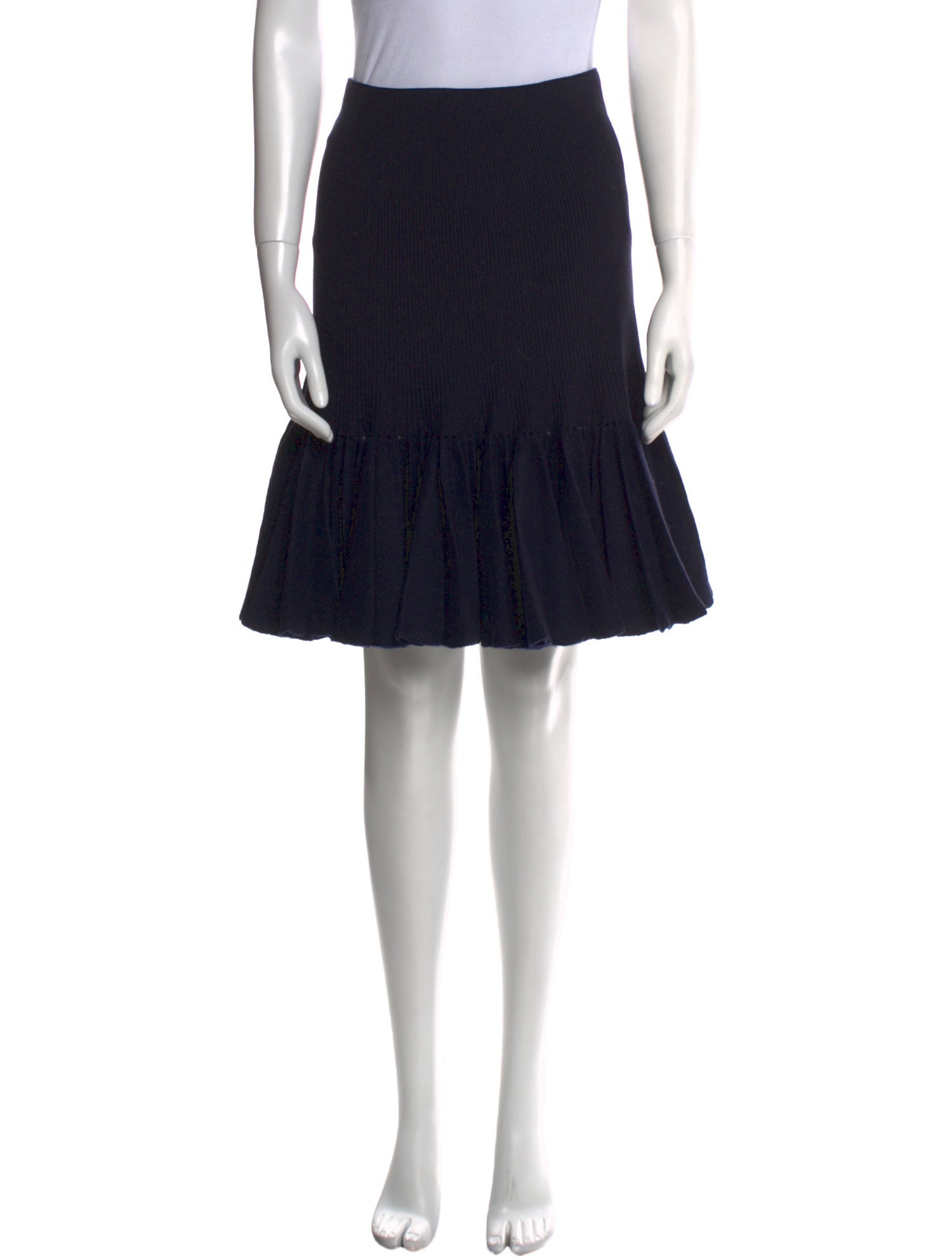 Alaïa Virgin Wool Knee-Length Skirt