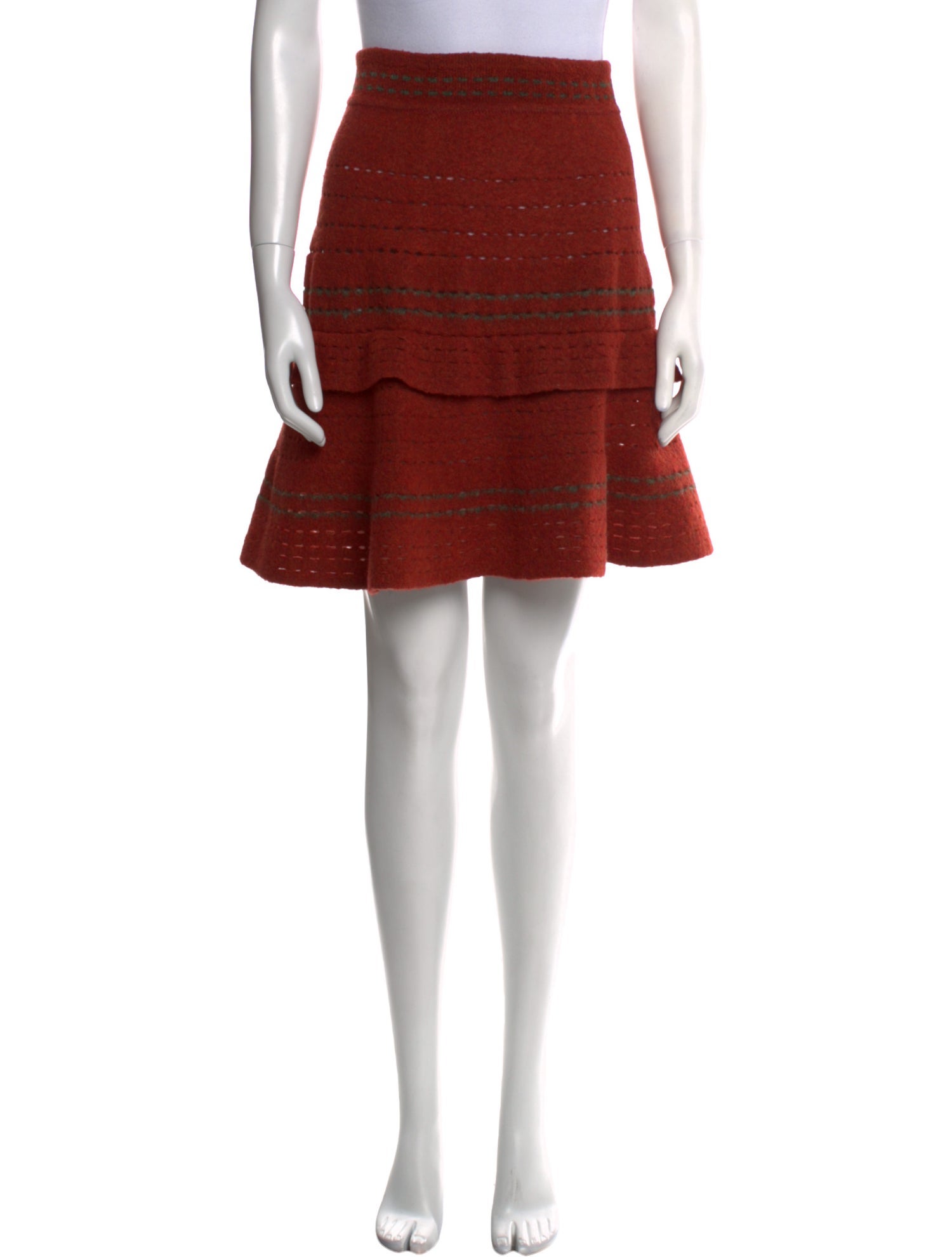 Alaïa Wool Knee-Length Skirt