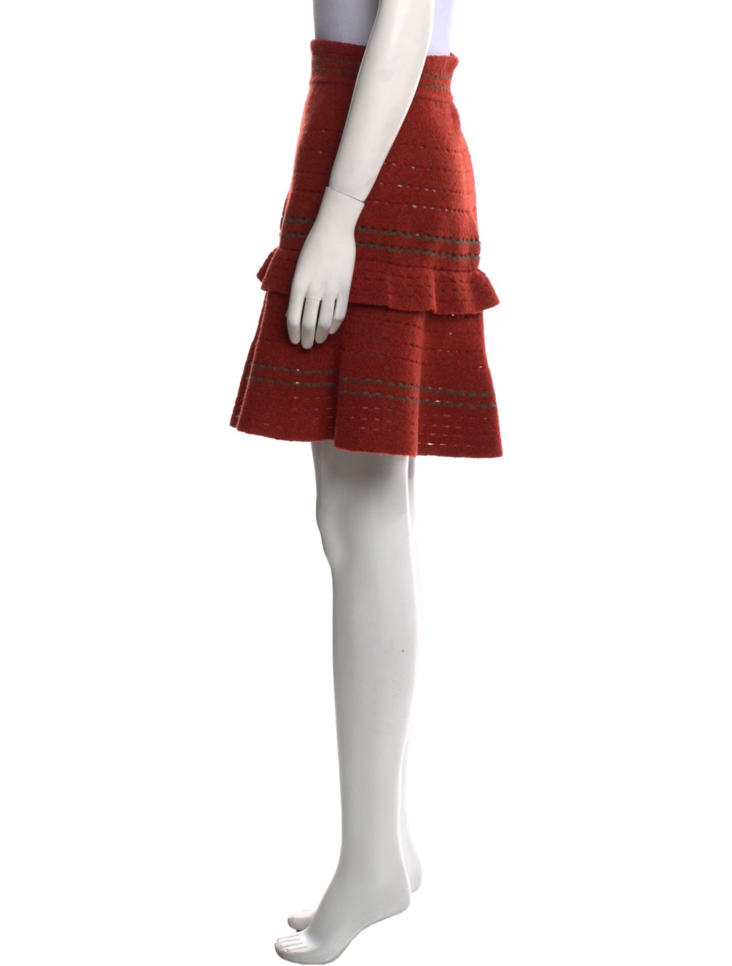 Alaïa Wool Knee-Length Skirt