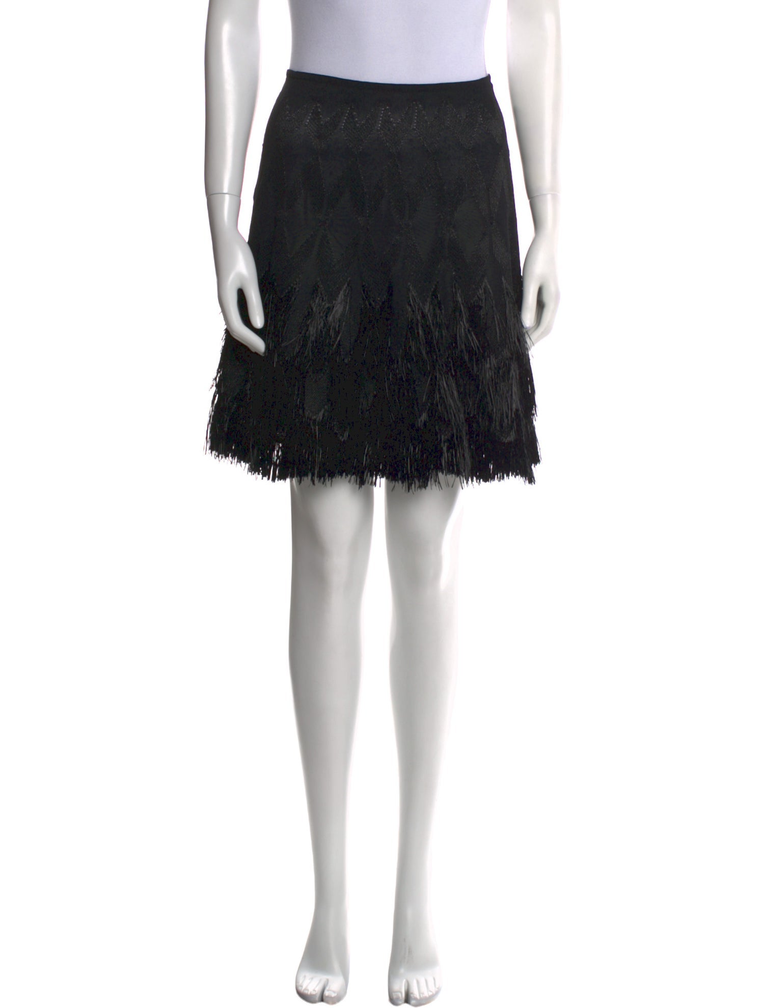 Alaïa Fringe Trim Accent Mini Skirt