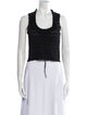Alaïa Scoop Neck Sleeveless Crop Top